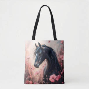 Schöne Rosa Wildblumen Tasche