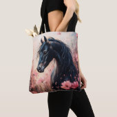 Schöne Rosa Wildblumen Tasche (Von Nahem)