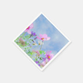 Schöne rosa wilde Blumenwiese Serviette (Ecke)