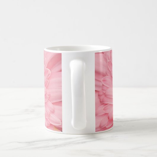 Schöne rosa Zinnia-Blume Kaffeetasse (Henkel)