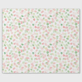 Schöne Rosafarben Mint-Blütenblätter Brautdusche Geschenkpapier (Flach)