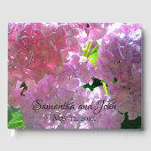 Schöne, rosafarbene Hydrangeas Gästebuch (Vorderseite)