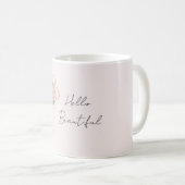 Schöne rosafarbene Rosen   Kaffeetasse (VorderseiteRechts)