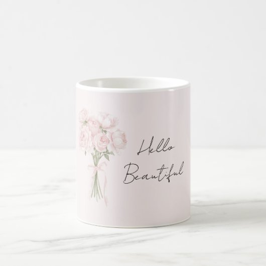 Schöne rosafarbene Rosen   Kaffeetasse (Mittel)