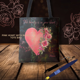 Schöne rosafarbene schwarze Tote Tasche