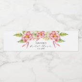 Schöne rosafarbene Wasserfarbe | BRAUTPARTY Wasserflaschenetikett (Einzelnes Label)