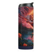 Schöne Rose Abstrakt Floral Tumbler Thermosbecher (Nach links gedreht)