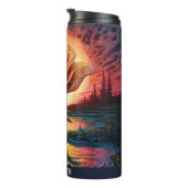 Schöne Rose Abstrakt Floral Tumbler Thermosbecher (Nach rechts gedreht)