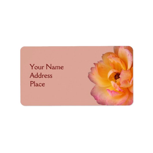 Schöne Rose Adressaufkleber (Vorne)