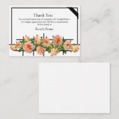 Schöne Rose Apricot nach der Beerdigung Vielen Dan Mitteilungskarte (Vorne/Hinten)