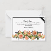 Schöne Rose Apricot nach der Beerdigung Vielen Dan Mitteilungskarte (Vorderseite)