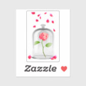 Schöne Rose Aufkleber (Blatt)