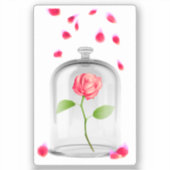 Schöne Rose Aufkleber (Vorderseite)