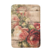 Schöne Rose aus rustikalem Holz Badematte (Vorderseite Vertikal)