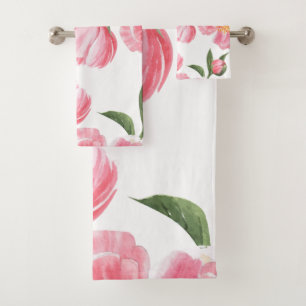 Schöne Rose Badhandtuch Set