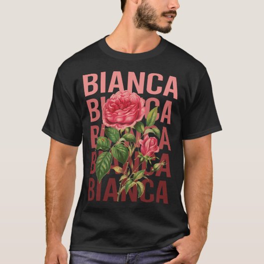 Schöne Rose - Bianca Name T-Shirt (Vorderseite)