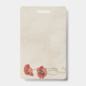 Schöne Rose Blume Ausweis (Vorderseite)