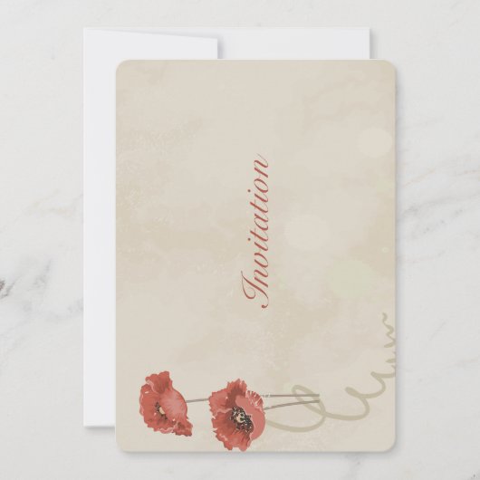 Schöne Rose Blume Einladung (Vorderseite)