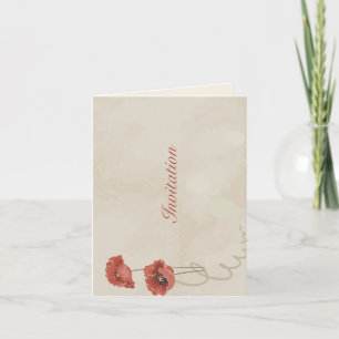 Schöne Rose Blume Einladung