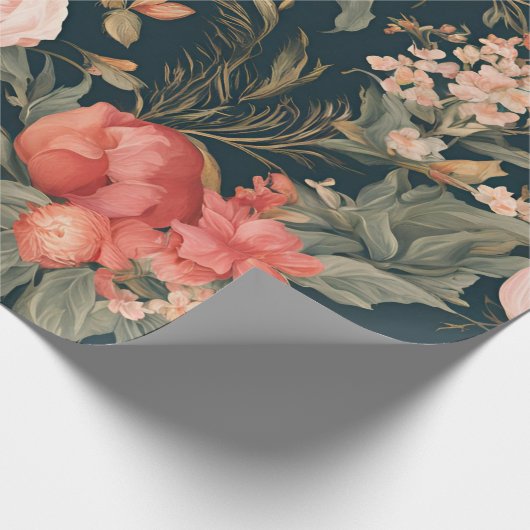 Schöne Rose Blume Geschenkpapier (Ecke)