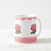Schöne Rose Blume Kaffeetasse (VorderseiteRechts)