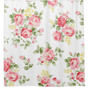 Schöne Rose Blume Muster, kleiner Blumenstrauß Duschvorhang