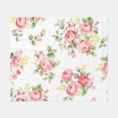 Schöne Rose Blume Muster, kleiner Blumenstrauß Fleecedecke (Vorderseite (Horizontal))
