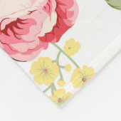 Schöne Rose Blume Muster, kleiner Blumenstrauß Fleecedecke (Ecke)