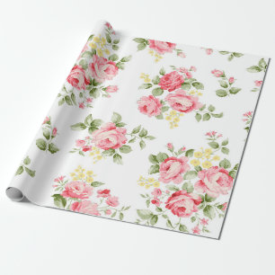 Schöne Rose Blume Muster, kleiner Blumenstrauß Geschenkpapier