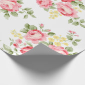 Schöne Rose Blume Muster, kleiner Blumenstrauß Geschenkpapier (Ecke)