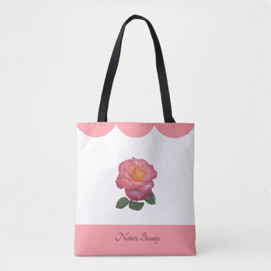 Schöne Rose Blume Natur Tasche (Vorderseite)