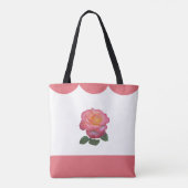 Schöne Rose Blume Tasche (Rückseite)