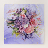 Schöne Rose Bouquet Blume Bouquet Puzzle (Horizontal)