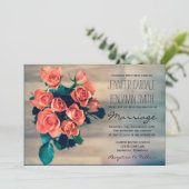 Schöne Rose Bouquet Blume Hochzeiten Einladungen (Stehend Vorderseite)