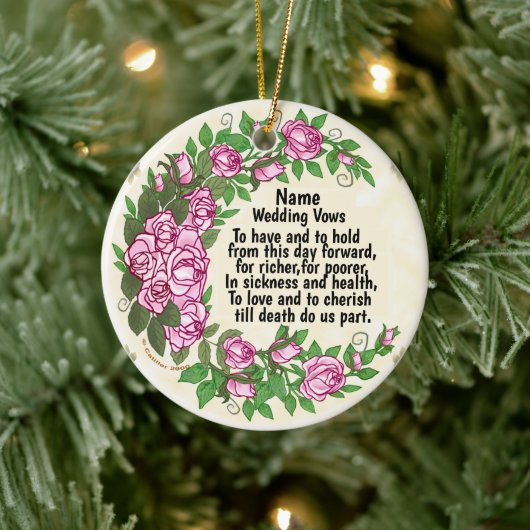 Schöne Rose Brauchtum Hochzeiten Keramik Ornament (Baum)