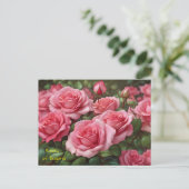 Schöne Rose Bulgariens Postkarte (Stehend Vorderseite)