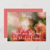 Schöne Rose Danke Trauzeugin Postkarte (Vorne/Hinten)