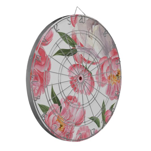 Schöne Rose Dartscheibe (Vorderseite Links)