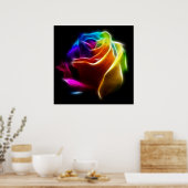 Schöne Rose der Farben Nr. 2 Poster (Küche)