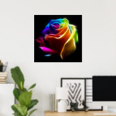 Schöne Rose der Farben Nr. 2 Poster (Heimbüro)