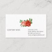 Schöne Rose Einfach graue Umgebung Visitenkarte (Rückseite)