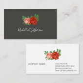 Schöne Rose Einfach graue Umgebung Visitenkarte (Vorne/Hinten)