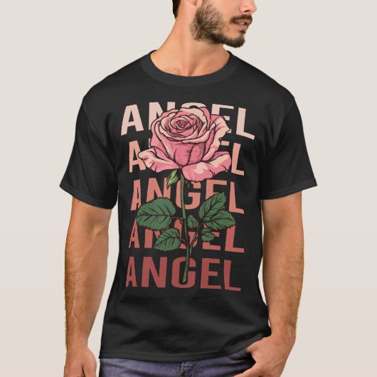 Schöne Rose - Engel Name T-Shirt (Vorderseite)