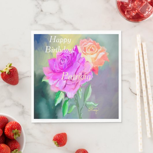 Schöne Rose Essentials für Besondere Anlässe Serviette (Beispiel)