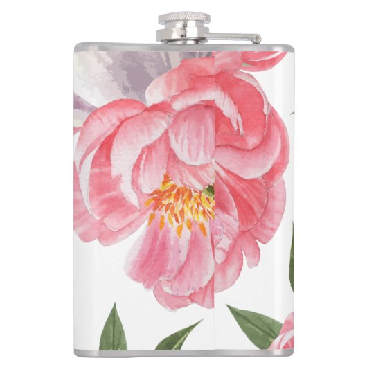 Schöne Rose Flachmann (Rückseite)