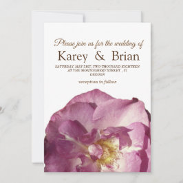 Schöne Rose Foto Hochzeitkarte Einladung