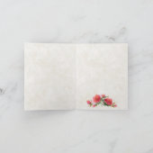 Schöne Rose Garden Budget Hochzeit Dankeskarte (Innenseite)