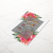 Schöne Rose Garden Budget Hochzeit Folieneinladung (Gedreht)