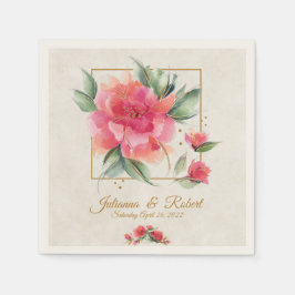 Schöne Rose Garden Budget Hochzeit Serviette