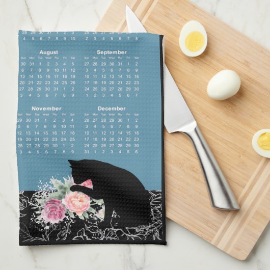 Schöne Rose Garten 2023 Kalender Handtuch (Viertel Falte)